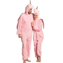 Enhjørning kostume pink voksen