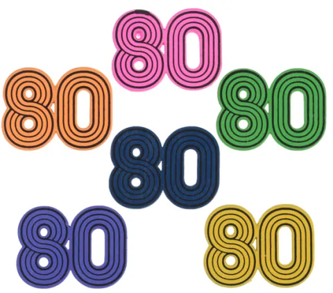 80er konfetti i træ
