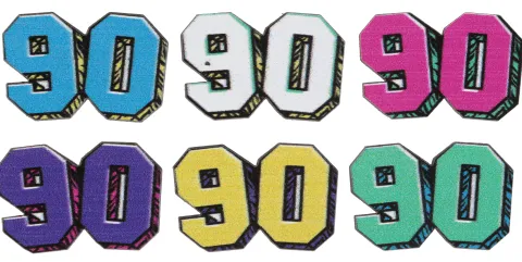 90er konfetti i træ