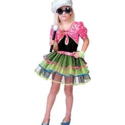 80´er Neon Rock Star Girl kostume