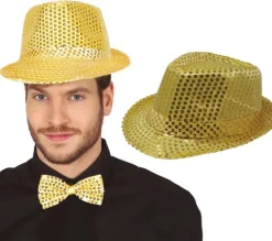 Fedora hat m. guldpalietter