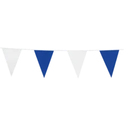 Flagbanner Blå-Hvid