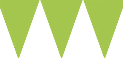 Flagbanner i Limegrøn karton