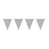 Flagbanner med 12 flag i Glitter-sølv