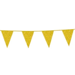 Flagbanner med Guld glitterflag 6m