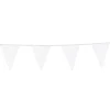 Flagbanner med Hvide glitterflag 6m
