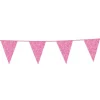 Flagbanner med lyserøde glitterflag