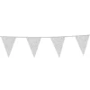 Flagbanner med sølv glitterflag 6m