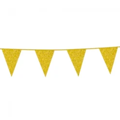 Flagbanner 6 m. Guldglitter