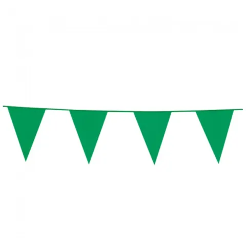 Flagbanner 10 m. med 20 GRØN flag