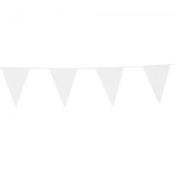 Flagbanner 10m. med 20 Hvide flag