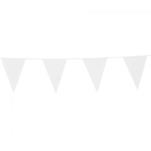 Flagbanner 10m. med 20 Hvide flag