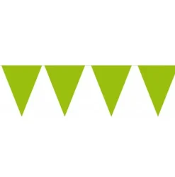 Flagbanner 10 m. med 20 LIMEGRØN flag