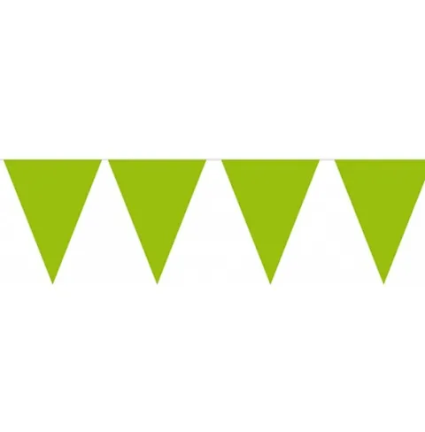 Flagbanner 10 m. med 20 LIMEGRØN flag