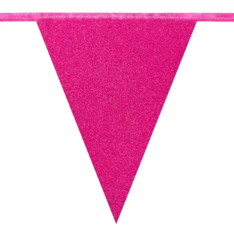 Flagbanner 10 m. med 20 PINK flag