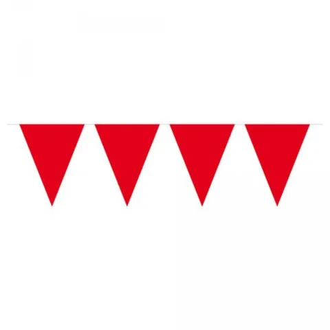 Flagbanner 10 m. med 20 RØD flag