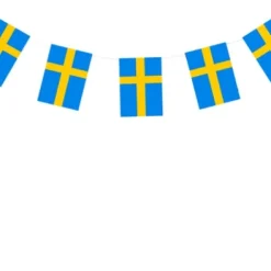 Flagguirlande, Sverige 10 A4 flag, 4m.