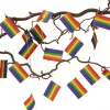 Flagranker, 2 x 2m, Regnbue flag til juletræet