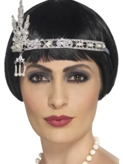 Flapper hovedpynt i sølv LUX