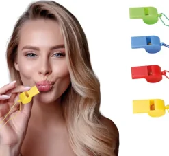 Fløjter i kulørt plastik.