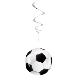 Fodbold dekorationsspiraler – 3 stk.