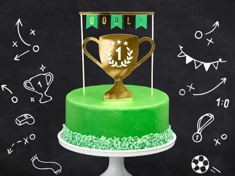 Fodbold Kage topper