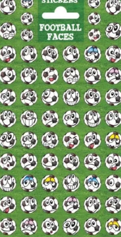 Fodbold stickers med glitter