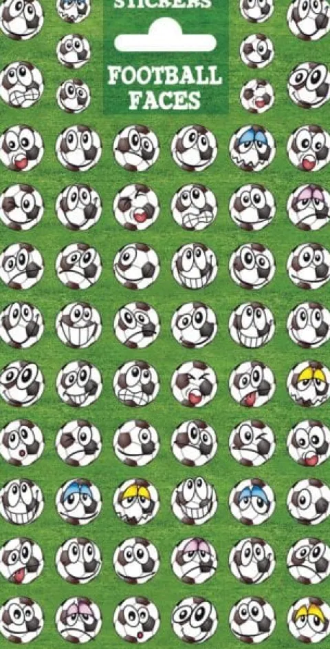 Fodbold stickers med glitter