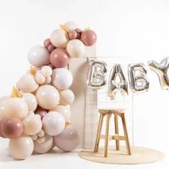 Folieballon BABY i sølv