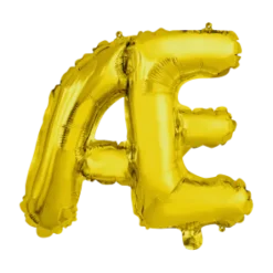 Folie ballon BOGSTAVER - GULD, 41 cm