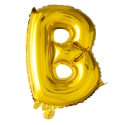 Folie ballon BOGSTAVER - GULD, 41 cm