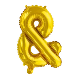 Folie ballon BOGSTAVER - GULD, 41 cm
