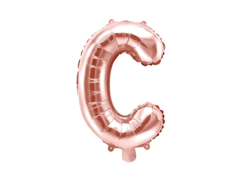 Folie ballon BOGSTAVER - Rosegold, 35 cm