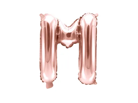 Folie ballon BOGSTAVER - Rosegold, 35 cm