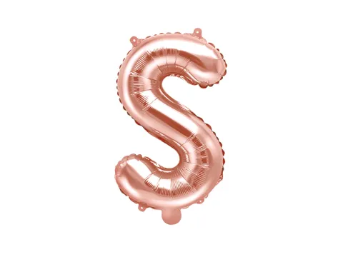 Folie ballon BOGSTAVER - Rosegold, 35 cm
