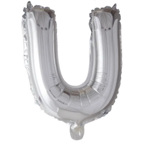 Folie ballon Bogstaver - SØLV, 41 cm