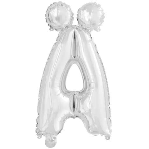 Folie ballon Bogstaver - SØLV, 41 cm