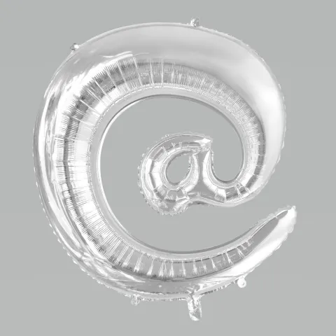 Folieballon Bogstaver - SØLV 102cm