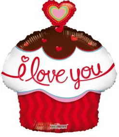 Folie ballon , 46 cm, CUPCAKE I LOVE YOU