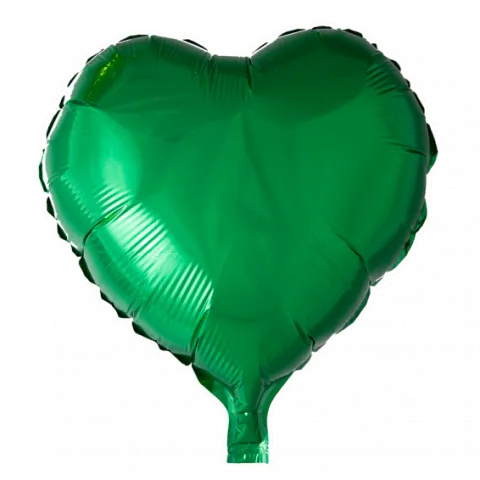 Folie ballon Hjerte 46 cm GRØN