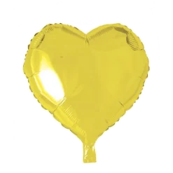 Folie ballon Hjerte 46 cm GUL