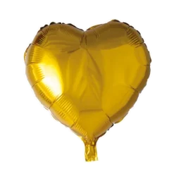 Folie ballon Hjerte 46 cm GULD