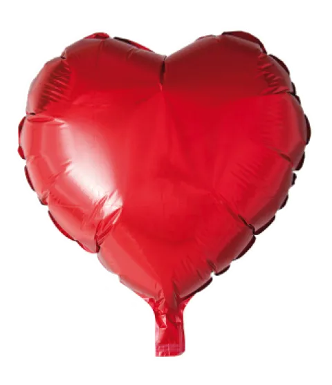 Folie ballon Hjerte 46cm i rød