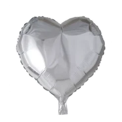 Folie ballon Hjerte 46 cm SØLV