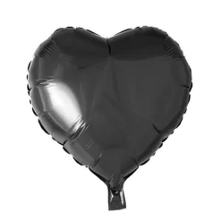 Folie ballon Hjerte 46 cm SORT