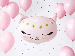 Folieballon Lyserød kat