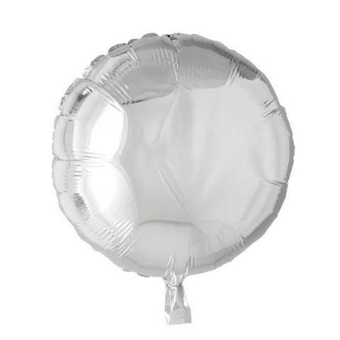 Folie ballon Rund SØLV 46 cm