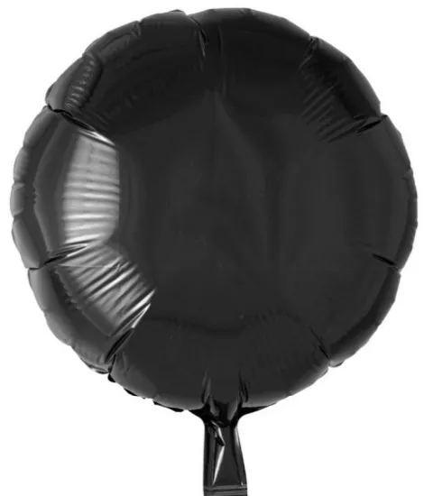 Folie ballon Rund SORT 46 cm