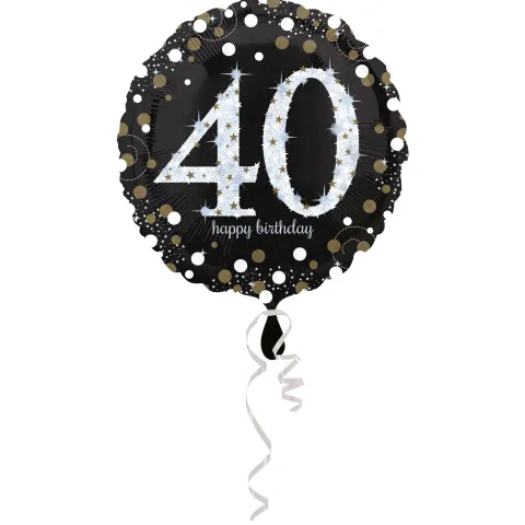 40 folie ballon sparkling gold
