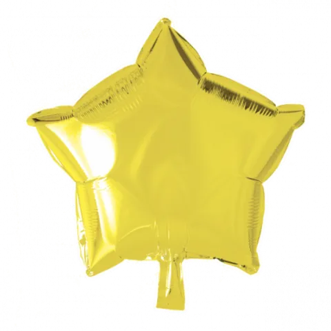 Folie ballon Stjerne GUL 46 cm